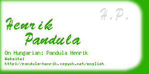 henrik pandula business card